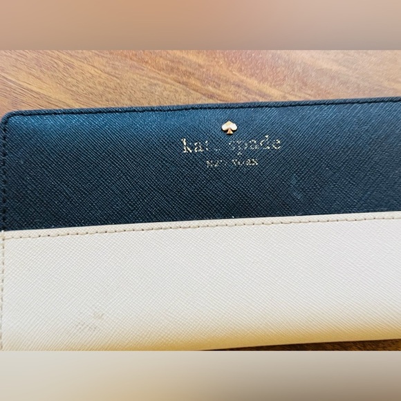 Kate Spade leather Black and Cream Wallet - Picture 2 of 4